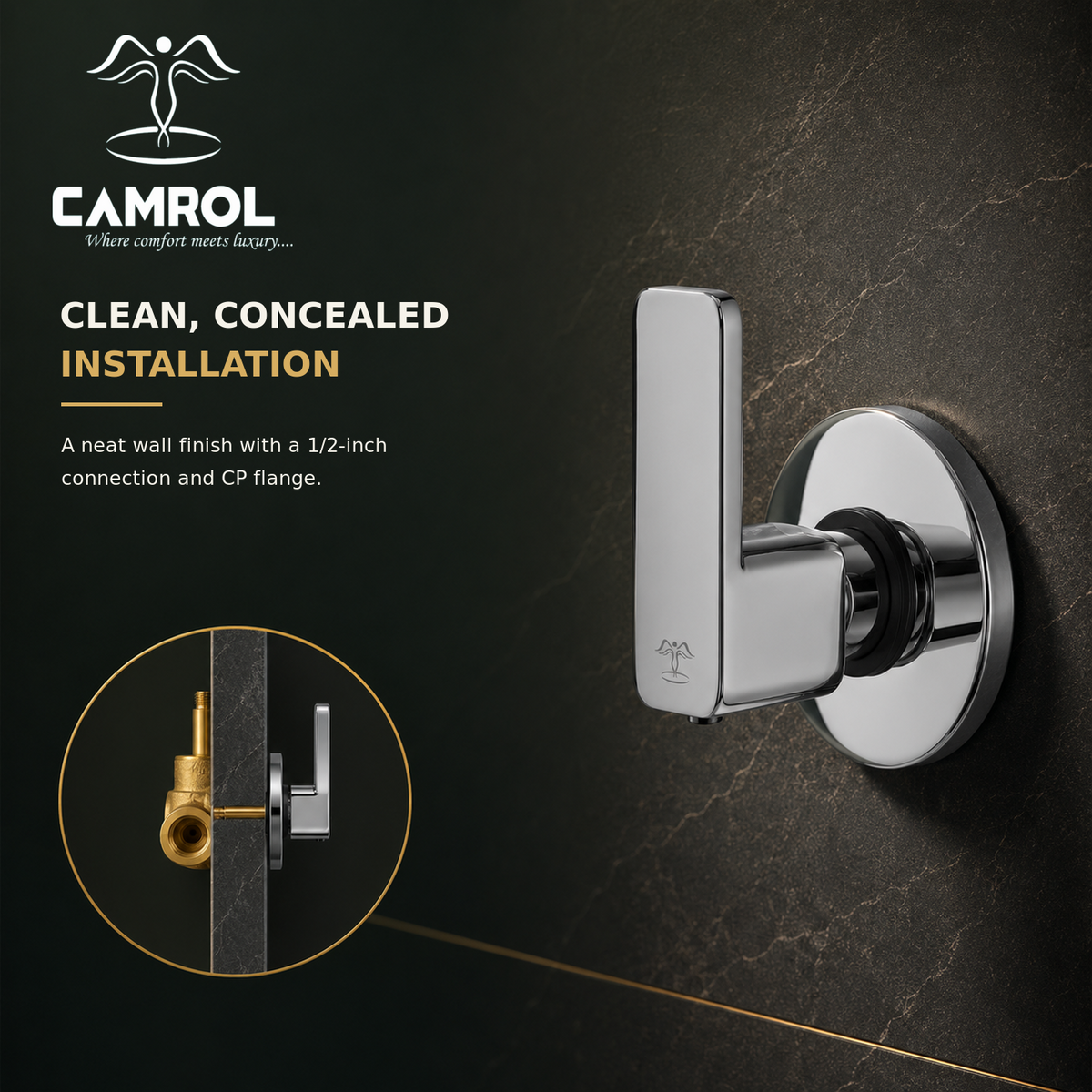 Camrol Rose Concealed C.p Flange