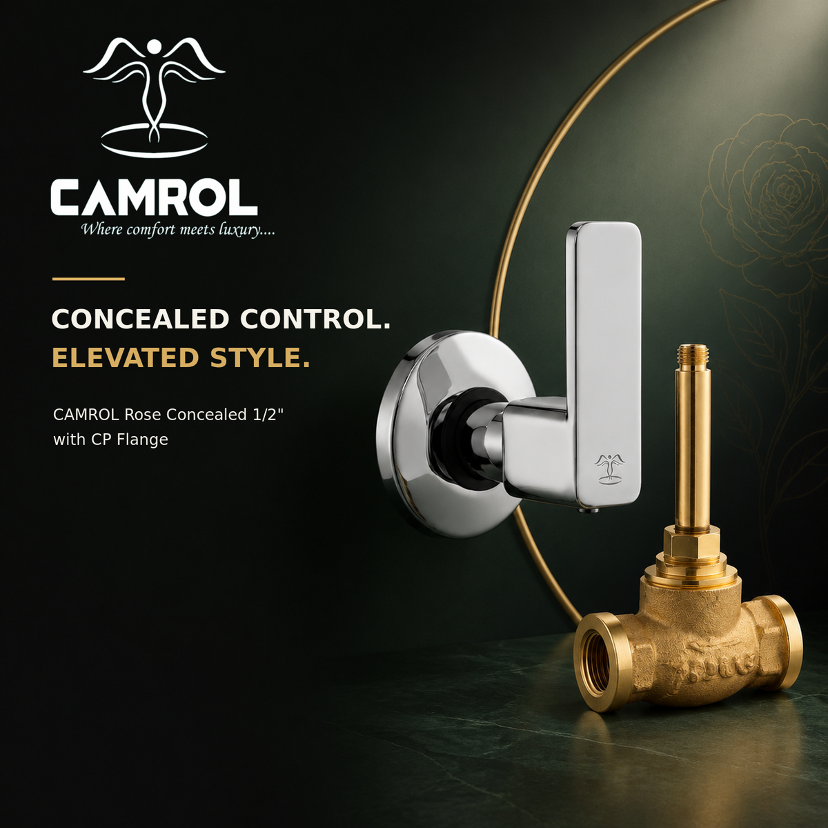 Camrol Rose Concealed C.p Flange