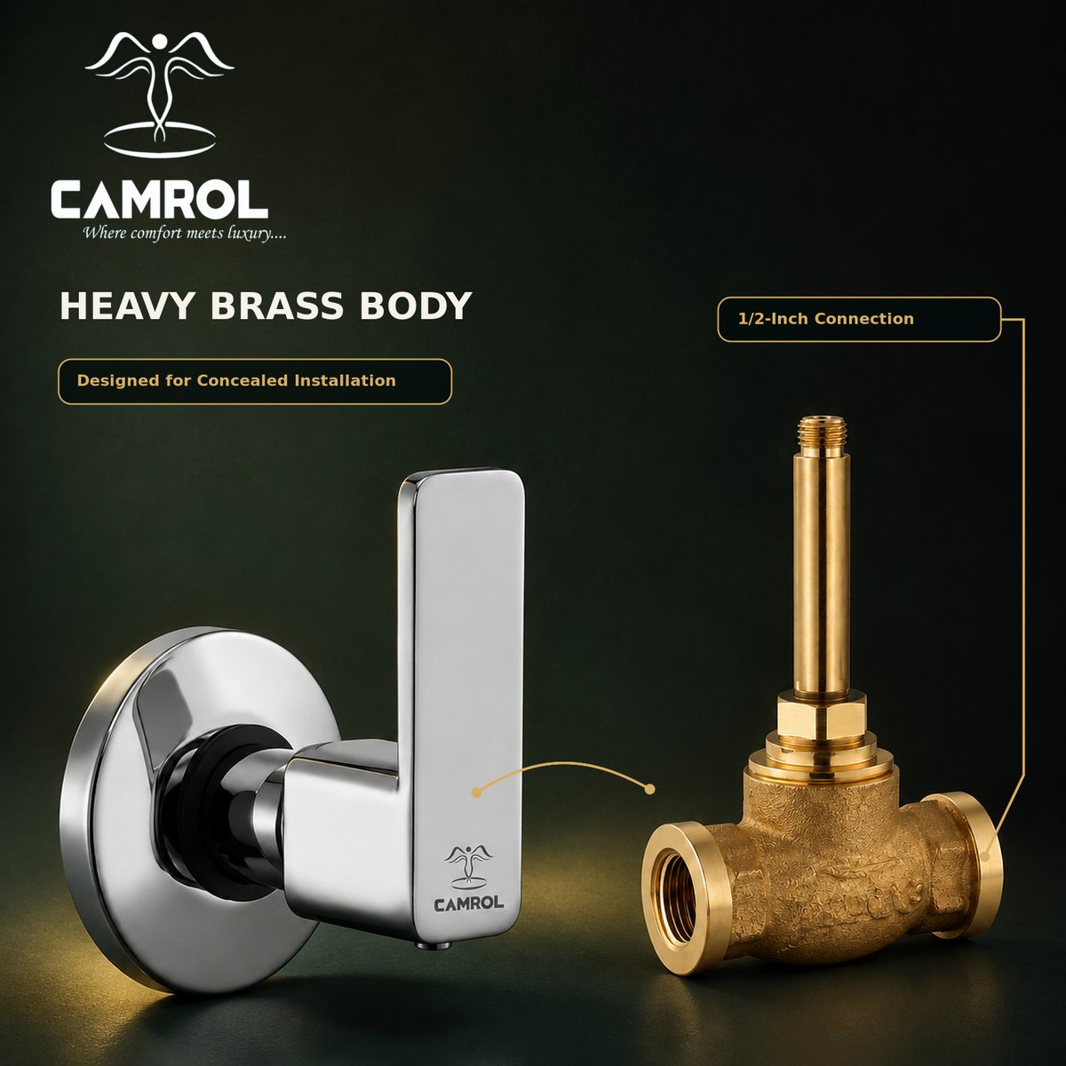 Camrol Rose Concealed C.p Flange
