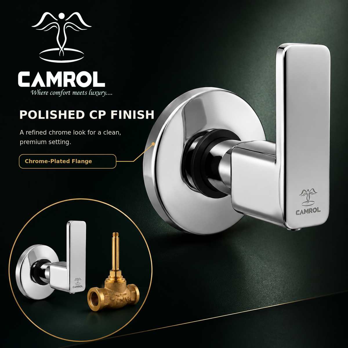 Camrol Rose Concealed C.p Flange
