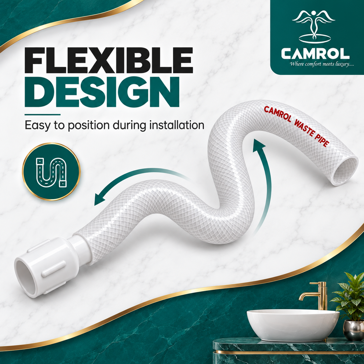 Camrol Waste Pipe long 36"