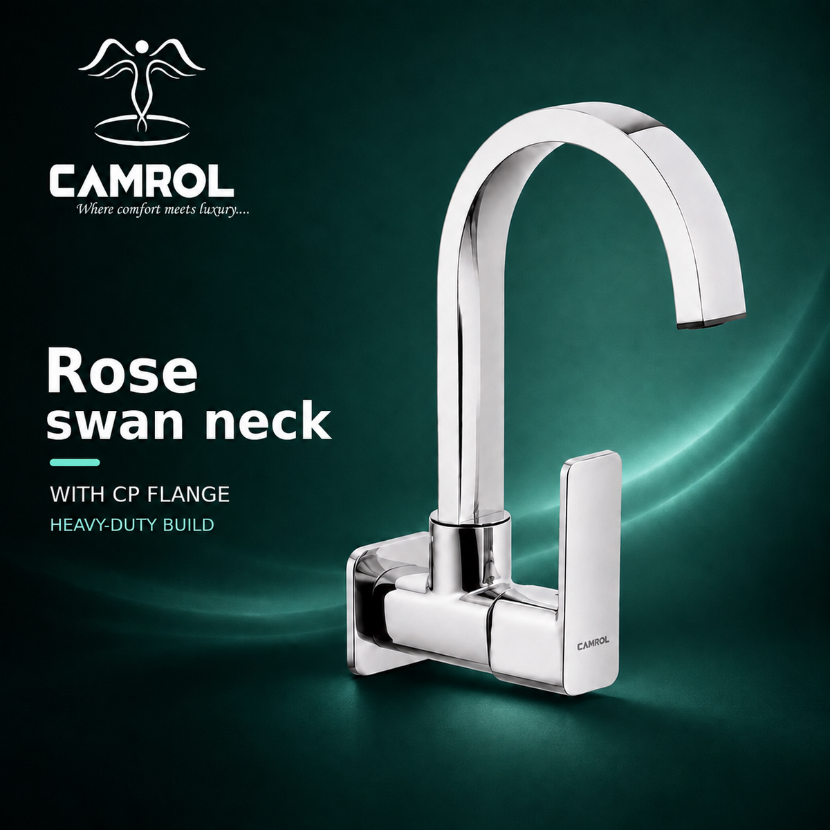 Camrol Rose Sink Cock With C.p Flange