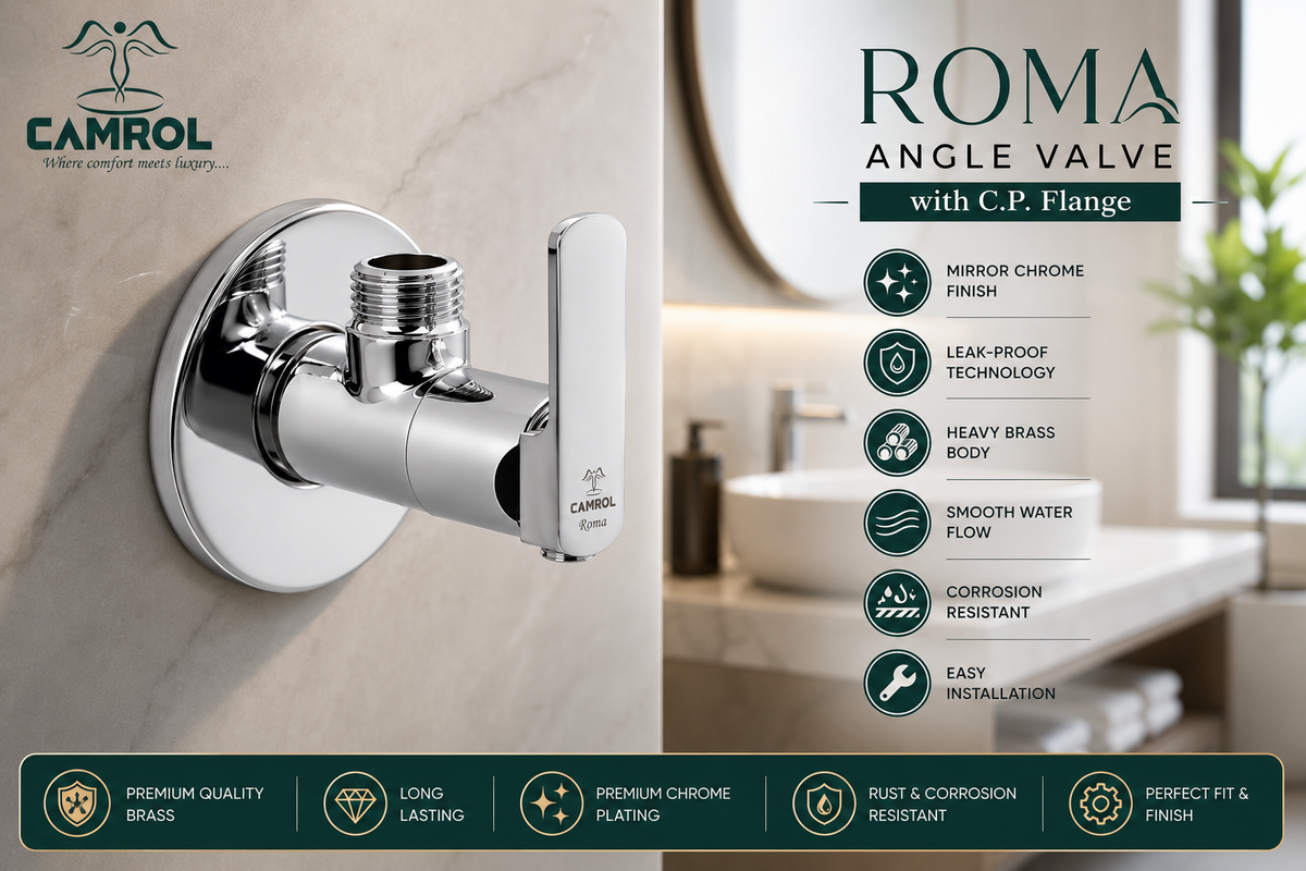 Camrol Roma Angle Valve With C.p Flange