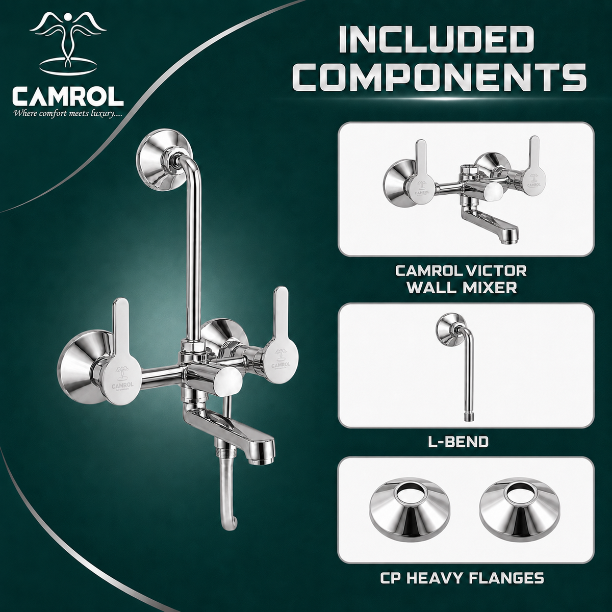 Camrol Victor Wall Mixer With L-Bend