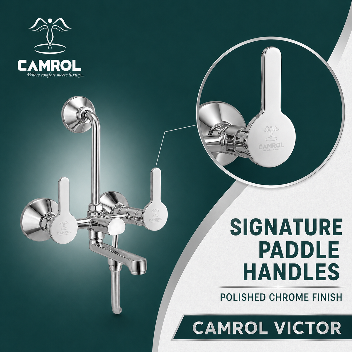 Camrol Victor Wall Mixer With L-Bend
