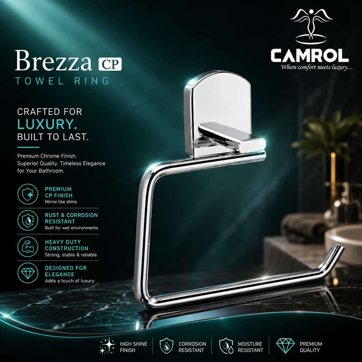 Camrol Towel ring brezza cp