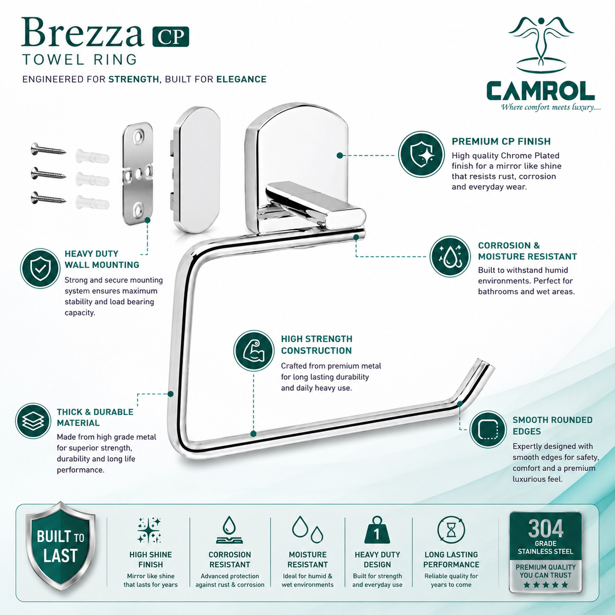 Camrol Towel ring brezza cp