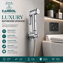 Camrol ABS Jaguar Health Faucet Gun | Hand Jet Bidet Spray Head | Bathroom Health Faucet | Wall Mount Installation | Chrome