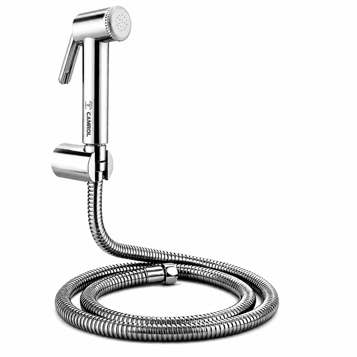 Camrol Jaguar ABS Tube with ABS Hook Health Faucet Gun | Hand Jet Bidet Spray Head | Health Faucet for Bathroom | Wall Mount Installation | Chrome