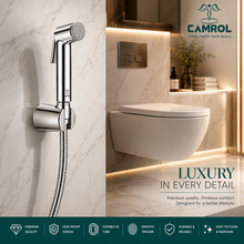 Camrol ABS Grohe Gun Tube with ABS Hook Health Faucet with 1000mm Flexible Hose | Jet Spray for Toilet | Powerful Cleaning | Wall Mounted | Chrome Finish