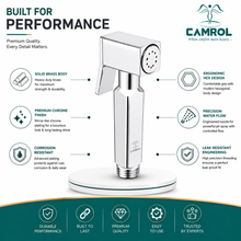 Camrol Pure Brass Hex Gun Health Faucet | Jet Spray for Toilet | Health Faucet Gun | Hand Shower for Toilet | Chrome Finish