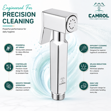 Camrol Pure Brass Hex Gun Health Faucet | Jet Spray for Toilet | Health Faucet Gun | Hand Shower for Toilet | Chrome Finish
