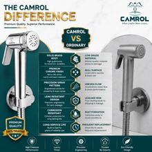 CAMROL Stainless Steel Health Faucet for Bathroom | Jet Spray for Toilet | Handheld Bidet Spray | 304 Grade Stainless Steel | Brushed Silver Finish