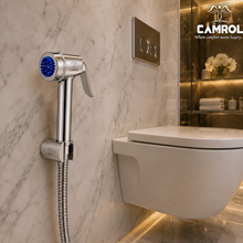 Camrol Stainless Steel ABS Perry Tube With ABS Hook Health Faucet Gun | Jet Spray for Bathroom & Toilet | Brushed Silver | Without Hose & Wall Hook