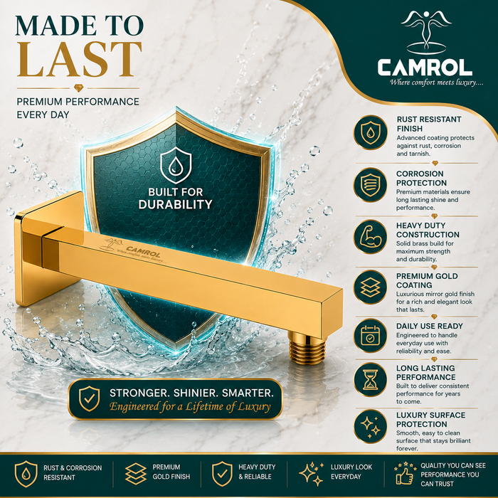 Camrol SHOWER ARM PVD Gold 18"