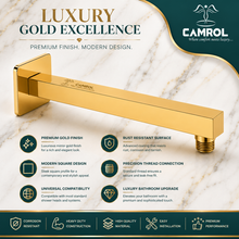 Camrol SHOWER ARM PVD Gold 18"