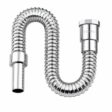 Camrol PVC Water Outlet Waste Pipe / CP Hose Pipe for Bathroom Wash Basin & Kitchen Sink | Flexible & Stretchable | Chrome Finish