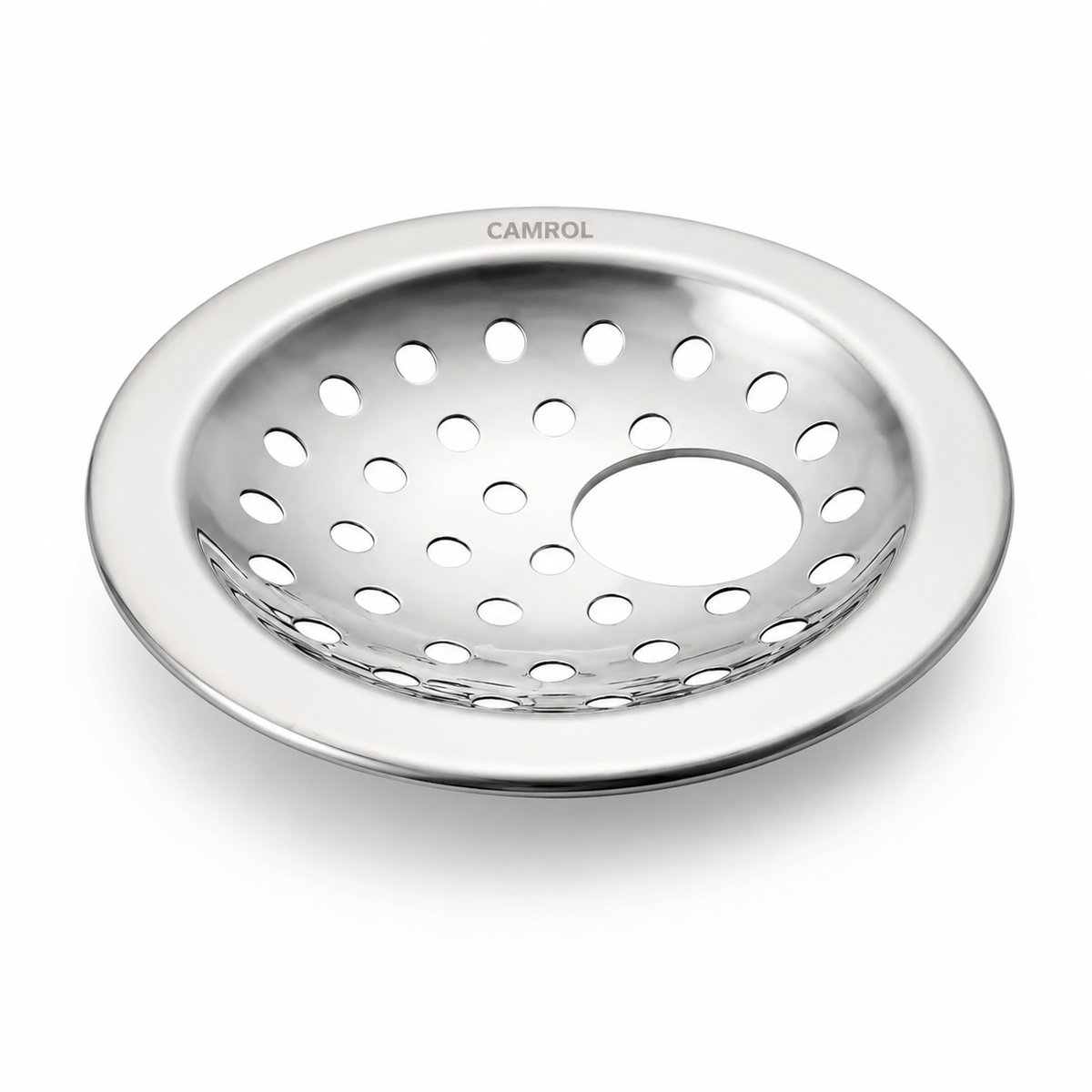 Camrol Eco Round Beeding Hole Jali | Stainless Steel Floor Drain Cover with Hole | Chrome Finish | Bathroom, Kitchen & Balcony Floor Drain