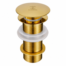Camrol Brass Golden Pop-Up Waste Coupling for Wash Basin | Gold Glossy