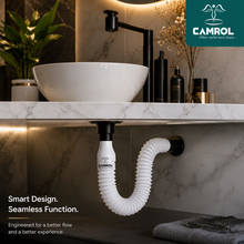 Camrol Flexible Sink Drain Pipe for Kitchen & Bathroom | Leak-Proof & Clog-Preventive Waste Pipe | Flexible Basin Drain Hose
