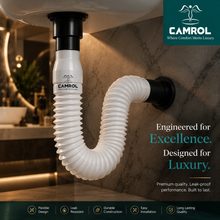 Camrol Flexible Sink Drain Pipe for Kitchen & Bathroom | Leak-Proof & Clog-Preventive Waste Pipe | Flexible Basin Drain Hose
