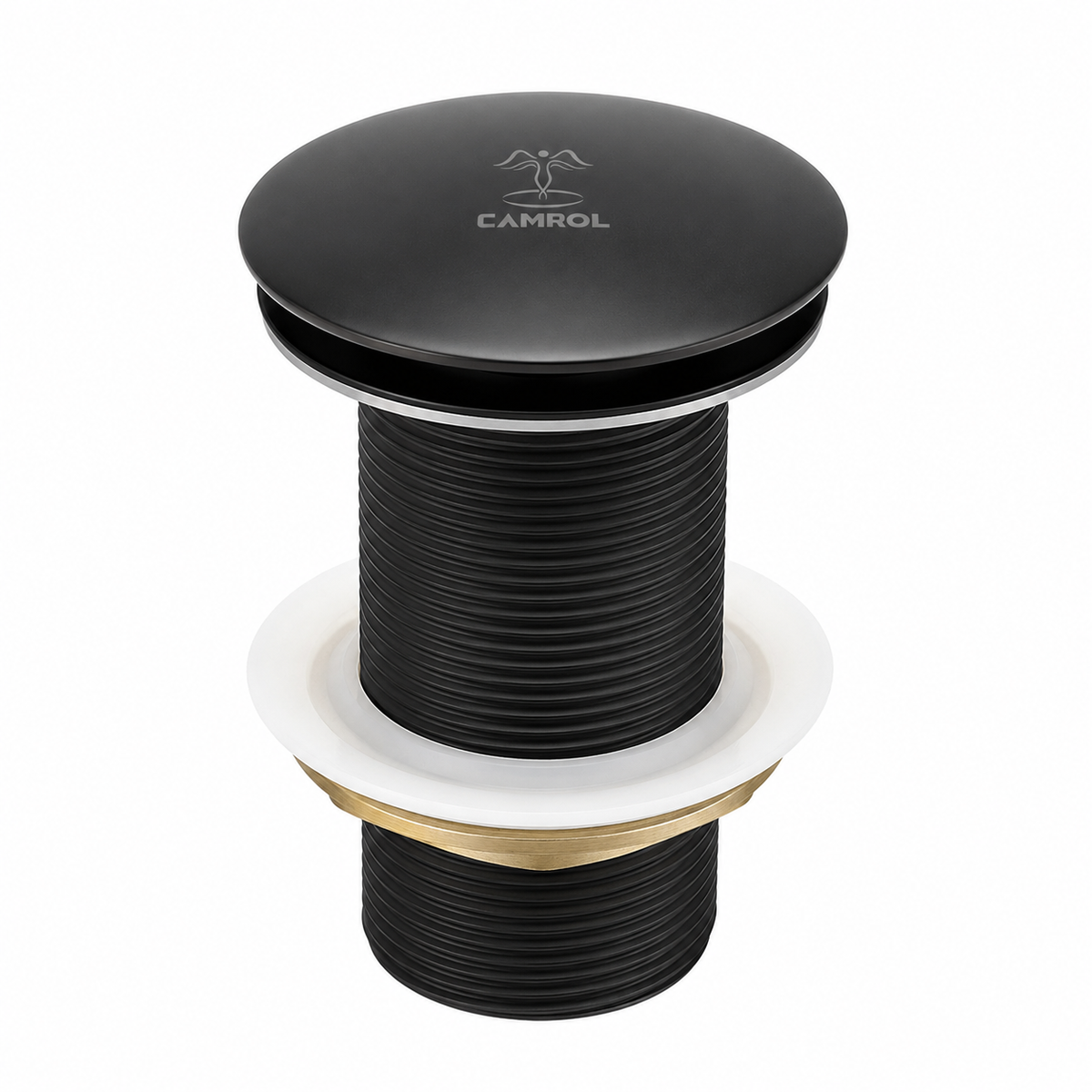 Camrol Waste Coupling | Black Pop Up Waste Coupling with Smooth Push Button | Black Copper