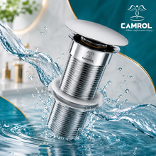 Camrol Pure Brass Waste Coupling for Wash Basin | Fully Thread Chrome Pop-Up Coupling for Wash Basin | Brass Antique | Pack of 1