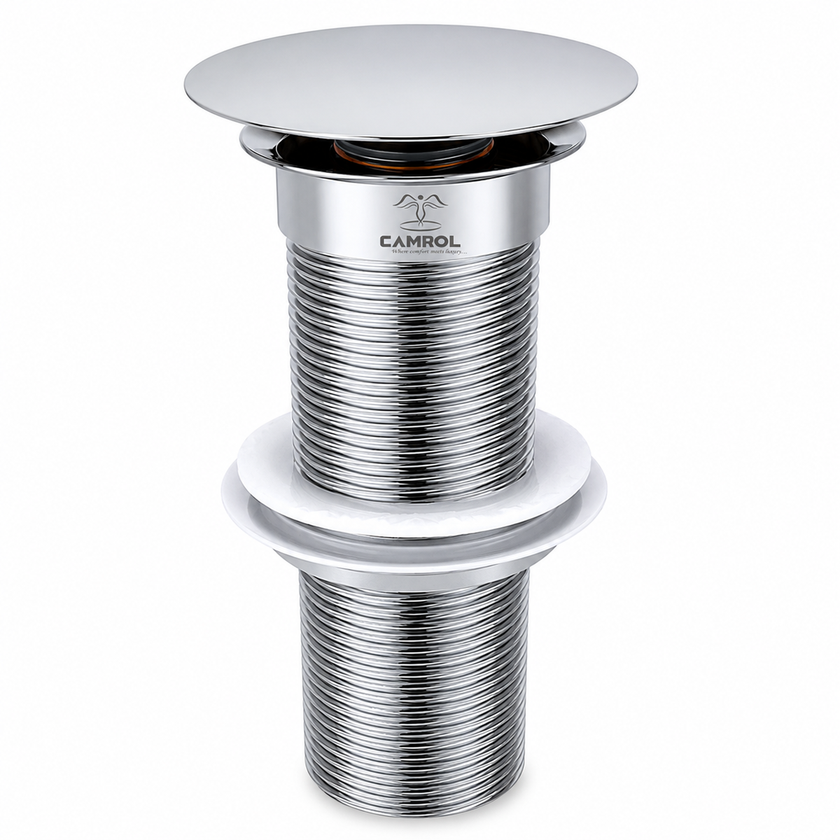 Camrol Pure Brass Waste Coupling for Wash Basin | Fully Thread Chrome Pop-Up Coupling for Wash Basin | Brass Antique | Pack of 1