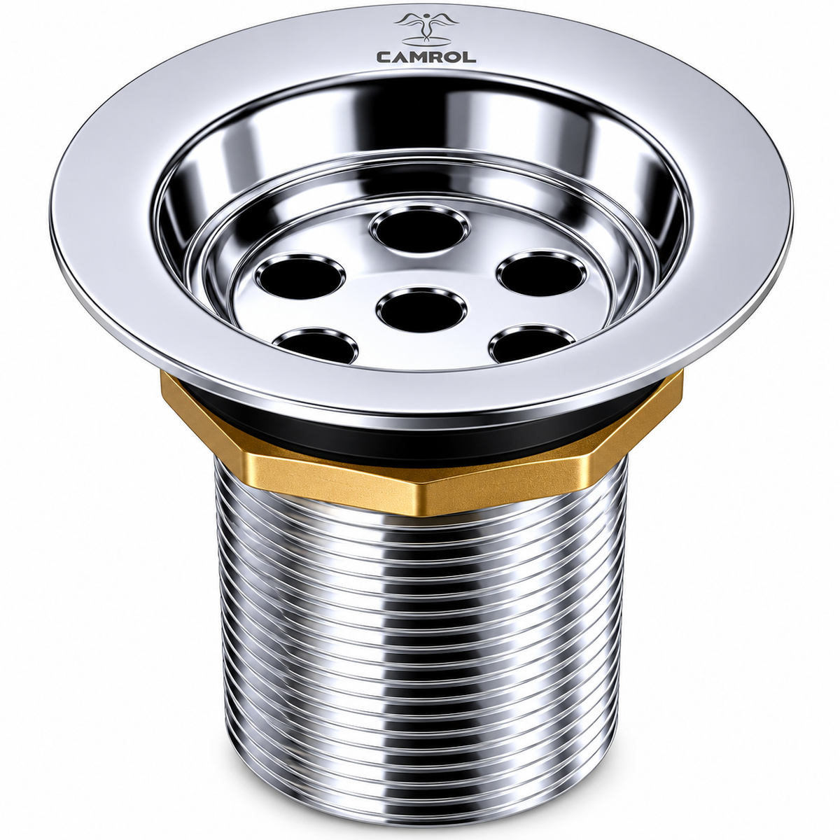 Camrol Full Thread Waste Coupling SS for Wash Basin | 304 Grade Stainless Steel | Rust & Corrosion Resistant | Chrome Finish