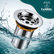 Camrol Full Thread Waste Coupling SS for Wash Basin | 304 Grade Stainless Steel | Rust & Corrosion Resistant | Chrome Finish