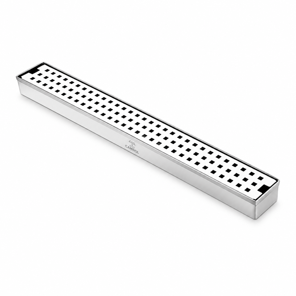 Camrol Shower Drain Palo Channel | 304 Grade Stainless Steel Linear Floor Drain | Side Hole & Jali | Cockroach Trap Not Included