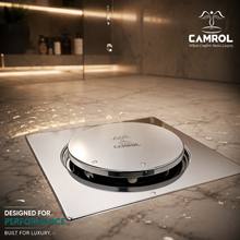 Camrol Stainless Steel Pop-Up Floor Drain | Anti-Foul & Anti-Cockroach | For Bathroom, Balcony, Roof, Terrace, Floor & Parking | Glossy Chrome