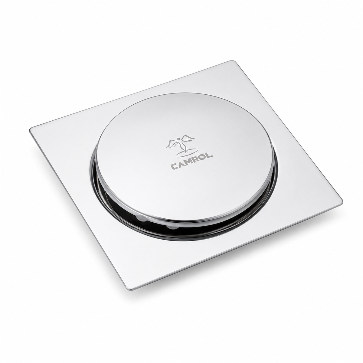 Camrol Stainless Steel Pop-Up Floor Drain | Anti-Foul & Anti-Cockroach | For Bathroom, Balcony, Roof, Terrace, Floor & Parking | Glossy Chrome