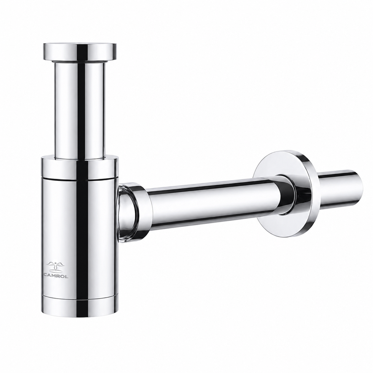 Camrol Stainless Steel Heavy Bottle Trap SS Set with Height Adjustable Waste Outlet Pipe for Bathroom, Wash Basin & Kitchen Sink | Chrome Plated