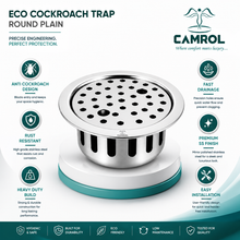 CAMROL Stainless Steel Round Floor Drainer with Hole | 5 Inches Bathroom Floor Drain | Anti-Cockroach Floor Jali | Floor Trap Jali | Bathroom Drain Cover