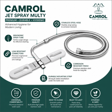 Camrol 304 Stainless Steel Jet Spray | Hands-Free Jet Spray for Toilet Seat | Chrome | Full Set