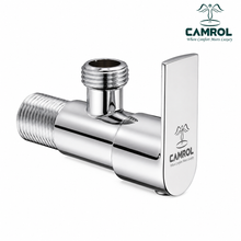 Camrol Stainless Steel Angle Valve Project Prime for Geyser, Wash Basin & Toilet Flush | Chrome Finish Angle Cock | Quarter Turn Wall Mounted Bathroom Stop Valve