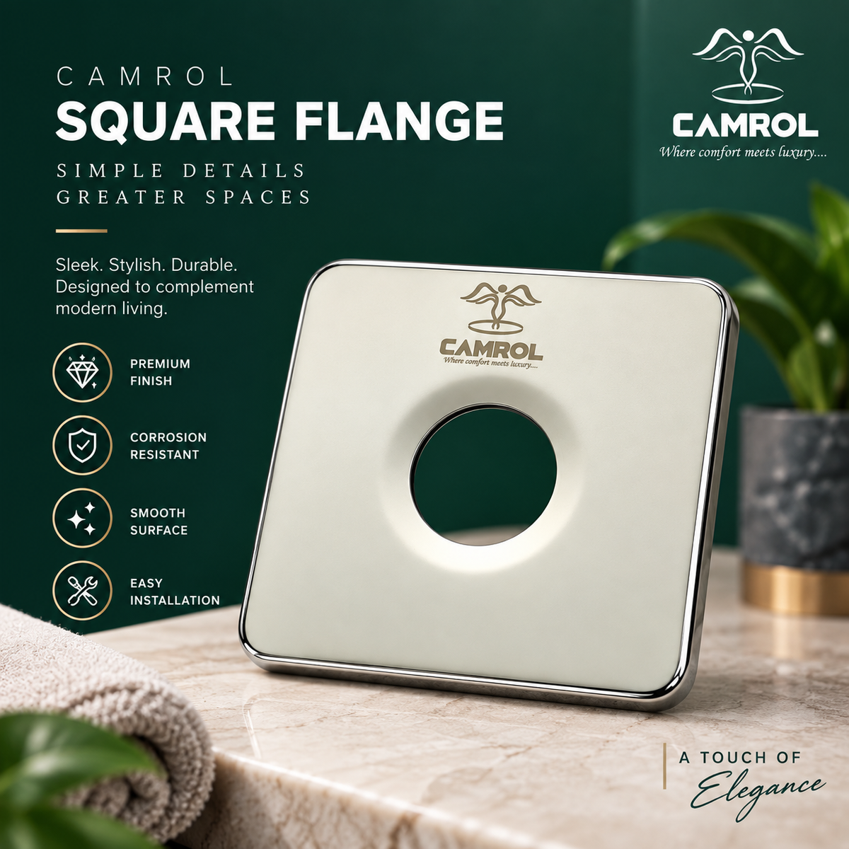 Camrol SS FLANGE SQUARE