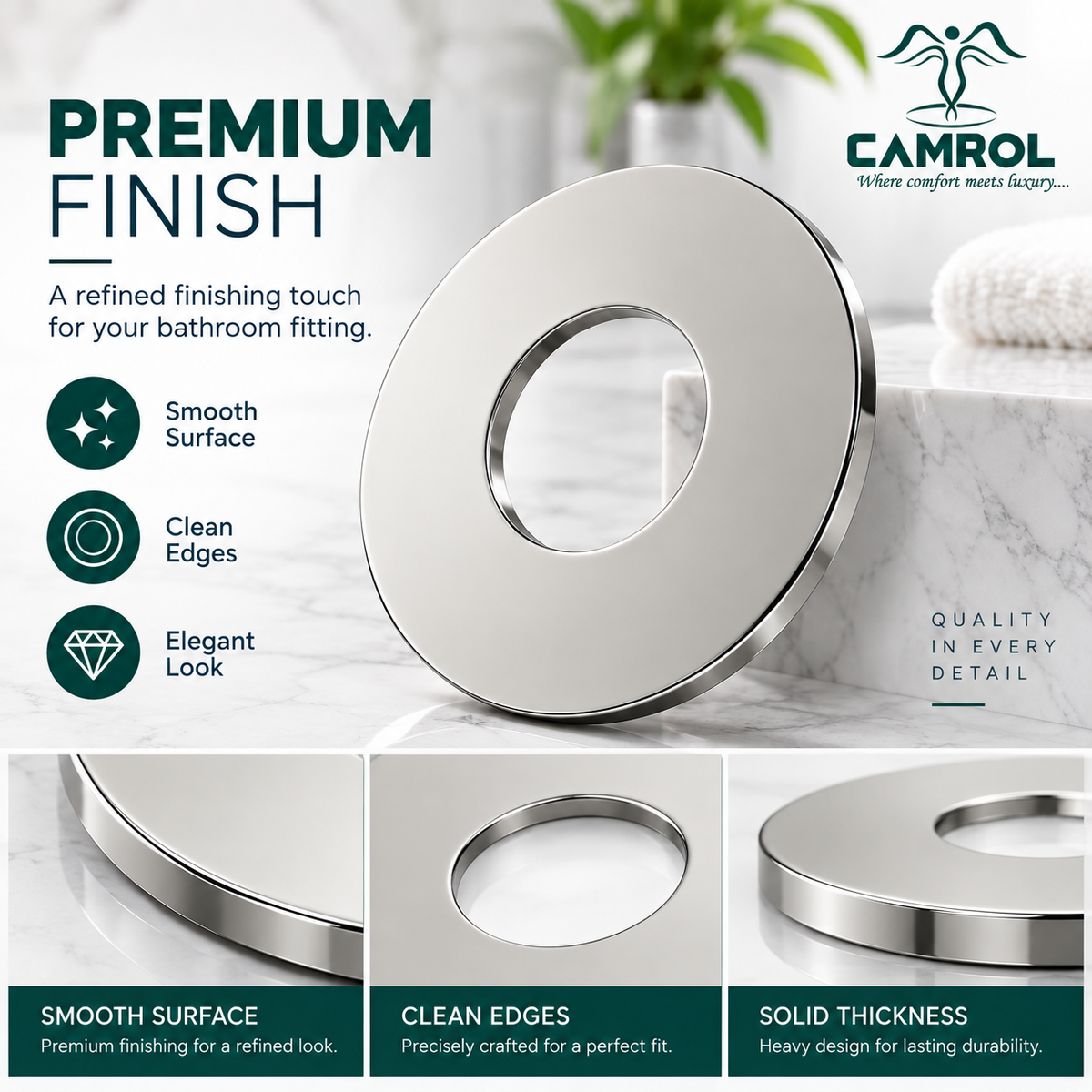 Camrol SS FLANGE PILLAR COCK