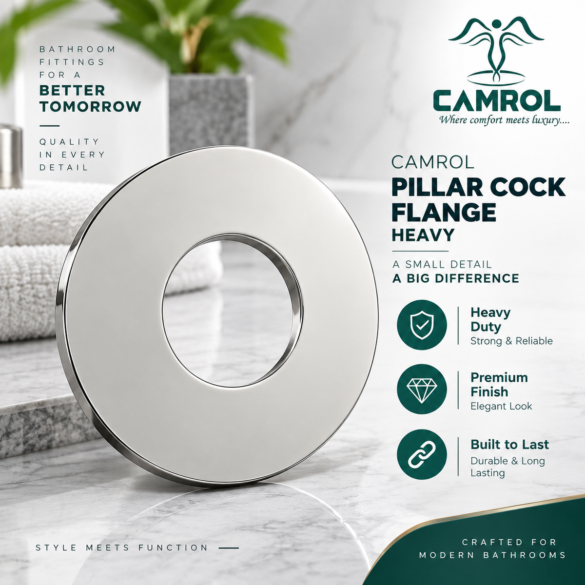 Camrol SS FLANGE PILLAR COCK