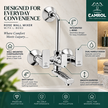Camrol Rose Wall Mixer With L-Bend