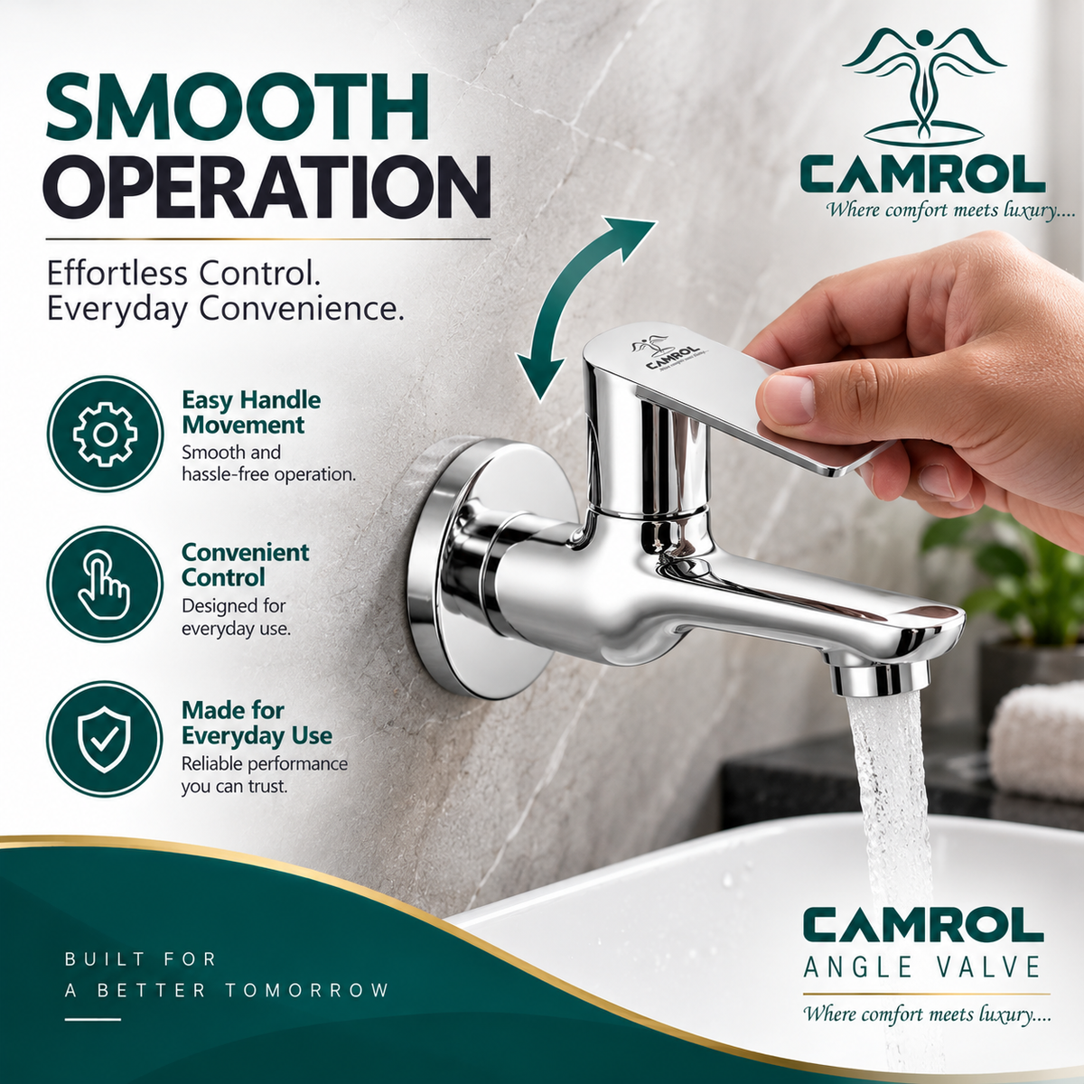 Camrol Eagle Bib Cock With C.p Flange