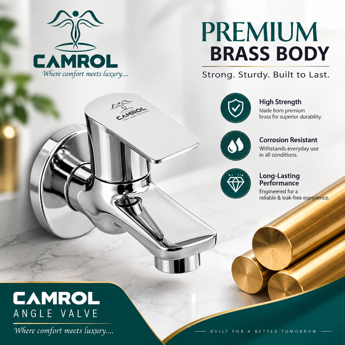 Camrol Eagle Bib Cock With C.p Flange