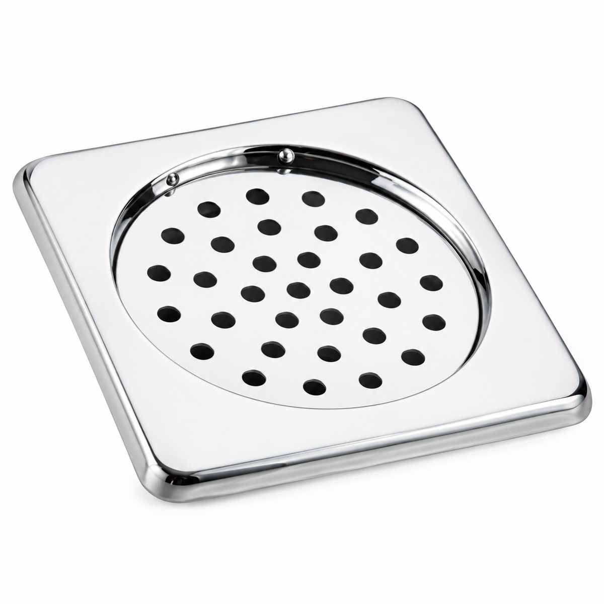 CAMROL 5x5 Inches Square Floor Drain | Stainless Steel 304 Grade Floor Trap Jali/Drain Cover | Anti-Rust, Satin Finish & Locking Design