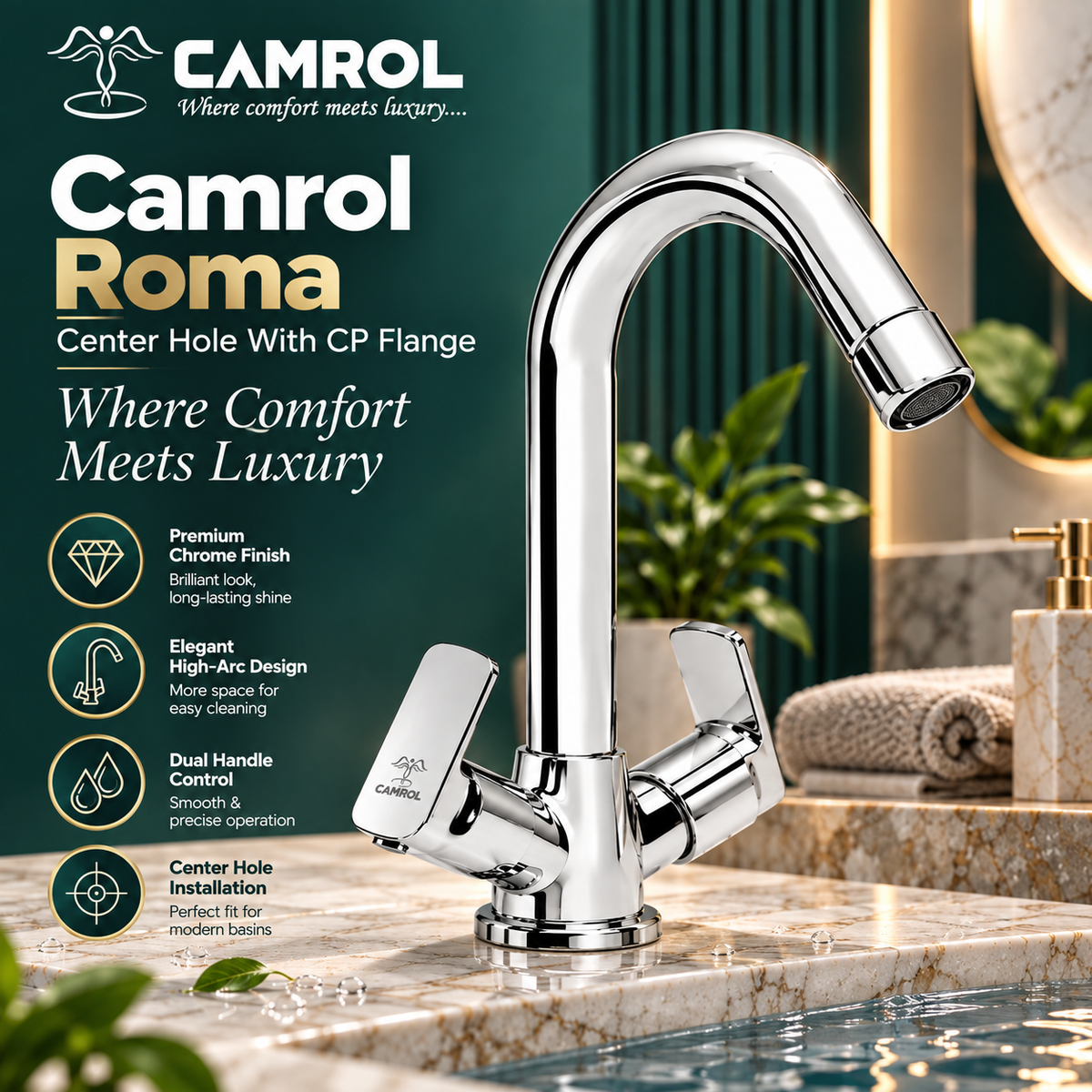 Camrol Roma Center Hole