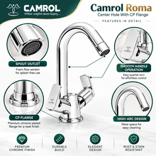 Camrol Roma Sink Cock With C.p Flange