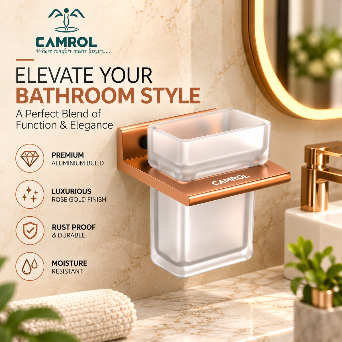 ALU SINGLE TUMBLER ROSE GOLD
