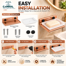 ALU SINGLE SOAP DISH ROSE GOLD