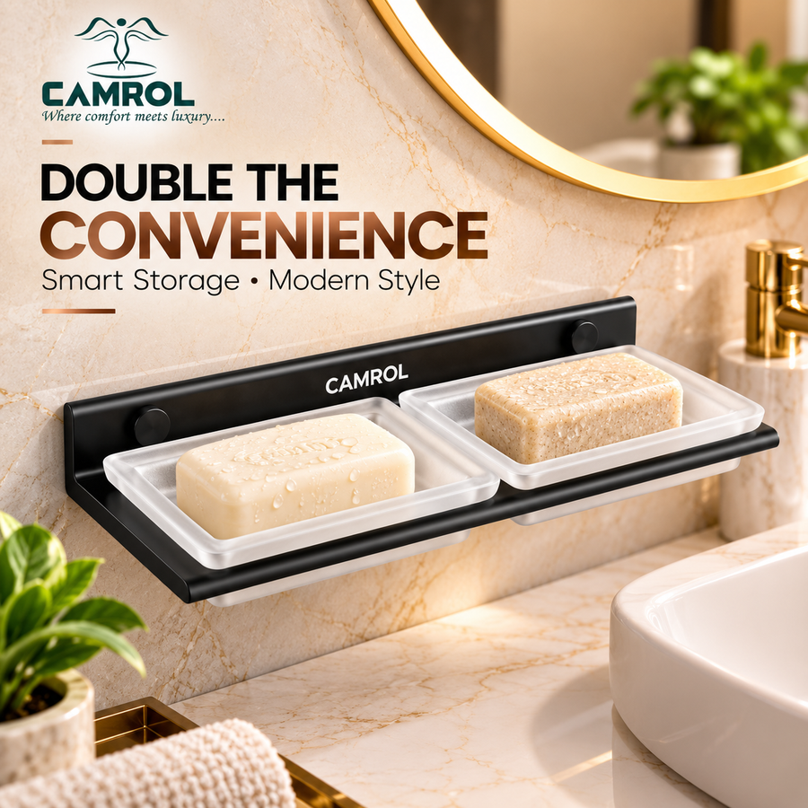 ALU DOUBLE SOAP DISH