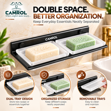 ALU DOUBLE SOAP DISH